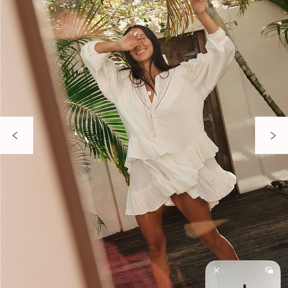 Free People Ruffle Mini Dress - Picture 2 of 6